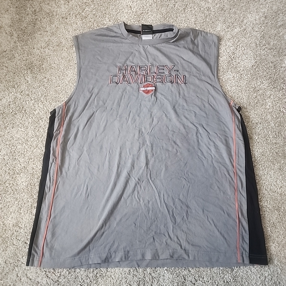 Harley Davidson T Shirt Mens 2XL Junction City Kansas Sleeveless Muscle Tank